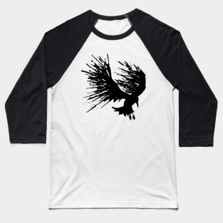 Ink Quill Explosion Crow Baseball T-Shirt